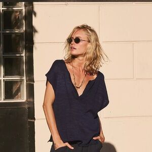 Free People Marina Del Sol Sweater bluish purple